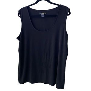 🖤 Eva Varro Unfitted Tank, Partially Lined, Black, Sleeveless Plus-Size 2X
